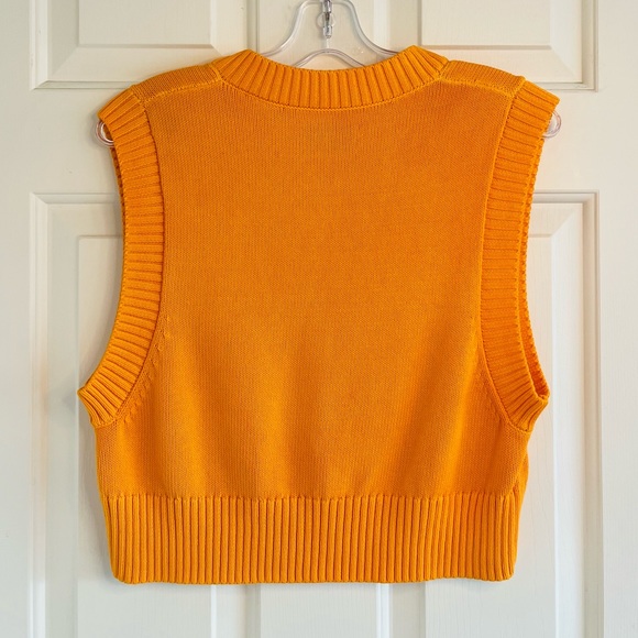 sold TNA Aritzia Orange Marcy Sweater Vest Small - Picture 8 of 11